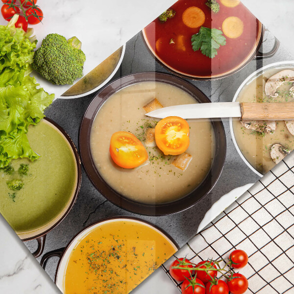 Tűzhely fedőlap Színes levesek