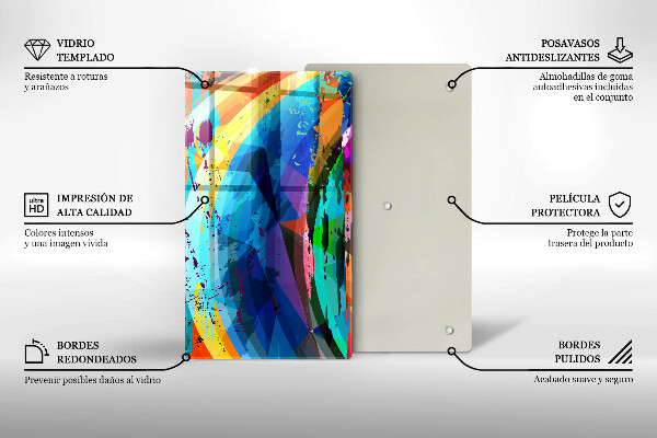 Tűzhely fedőlap Színes festékfoltok