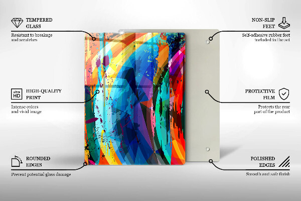 Tűzhely fedőlap Színes festékfoltok