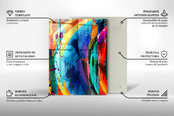 Tűzhely fedőlap Színes festékfoltok