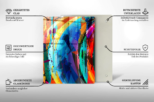 Tűzhely fedőlap Színes festékfoltok
