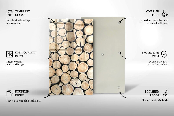 Tűzhely fedőlap Fa fatörzsek