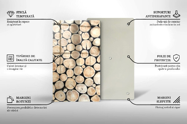 Tűzhely fedőlap Fa fatörzsek