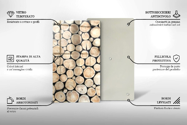 Tűzhely fedőlap Fa fatörzsek