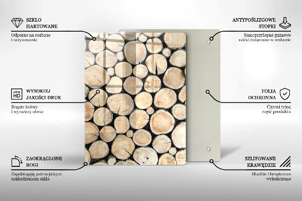 Tűzhely fedőlap Fa fatörzsek