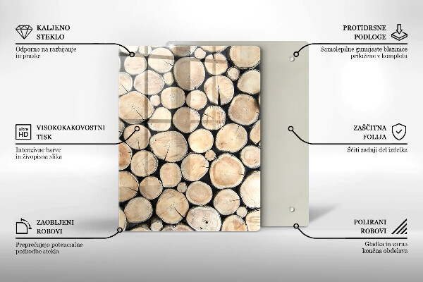 Tűzhely fedőlap Fa fatörzsek