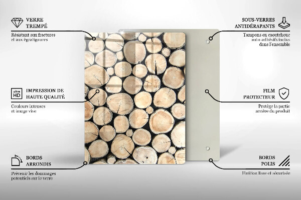Tűzhely fedőlap Fa fatörzsek