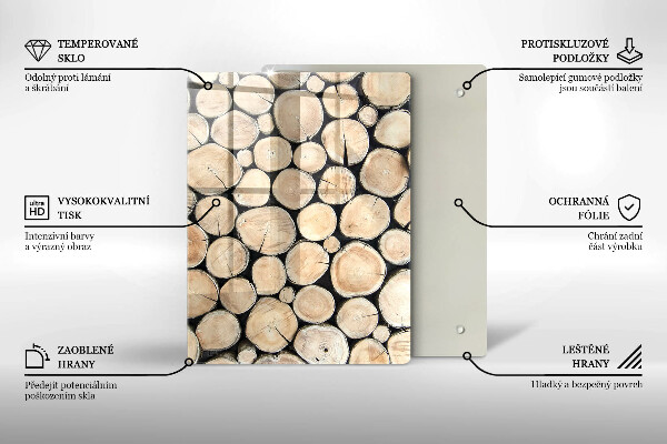 Tűzhely fedőlap Fa fatörzsek
