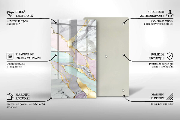 Tűzhely fedőlap Pasztell márvány