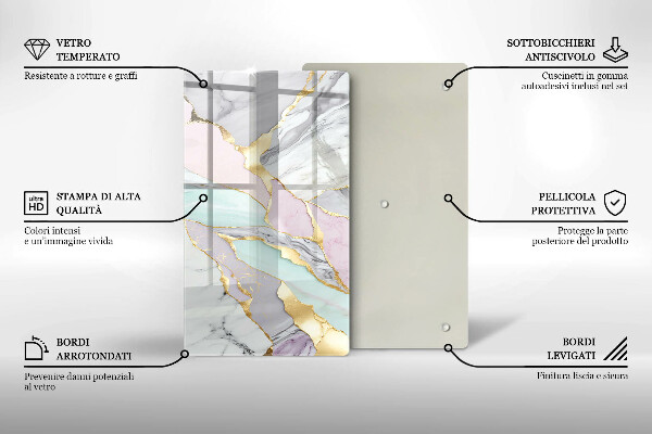 Tűzhely fedőlap Pasztell márvány