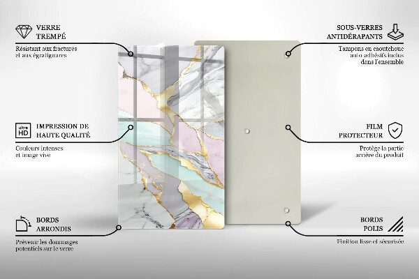 Tűzhely fedőlap Pasztell márvány