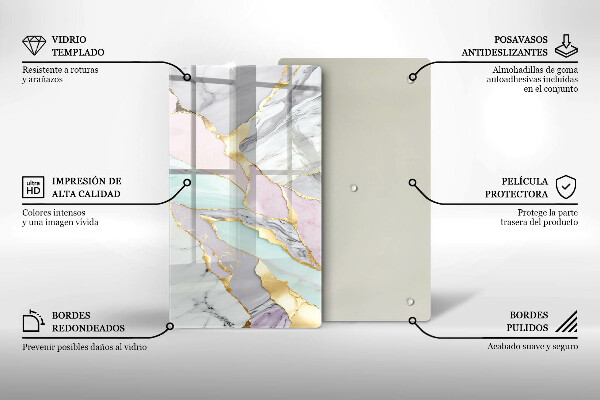 Tűzhely fedőlap Pasztell márvány