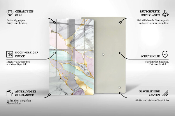 Tűzhely fedőlap Pasztell márvány