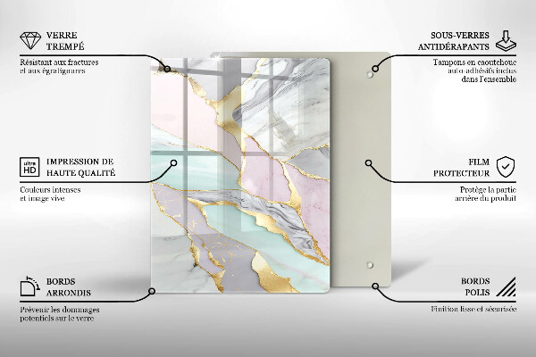 Tűzhely fedőlap Pasztell márvány