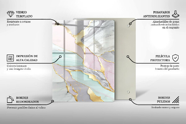 Tűzhely fedőlap Pasztell márvány