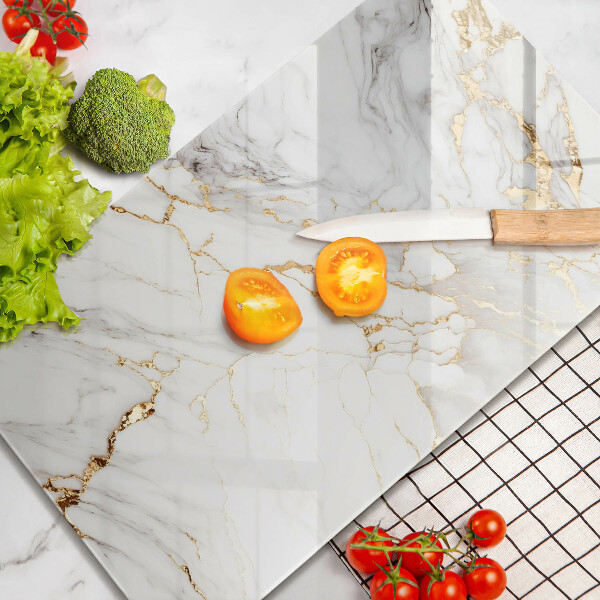 Tűzhely fedőlap Világos márvány arannyal