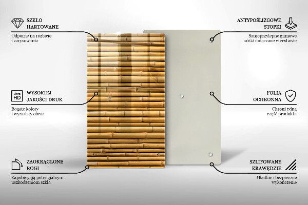 Tűzhely fedőlap Természet boho bambusz