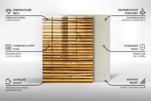 Tűzhely fedőlap Természet boho bambusz