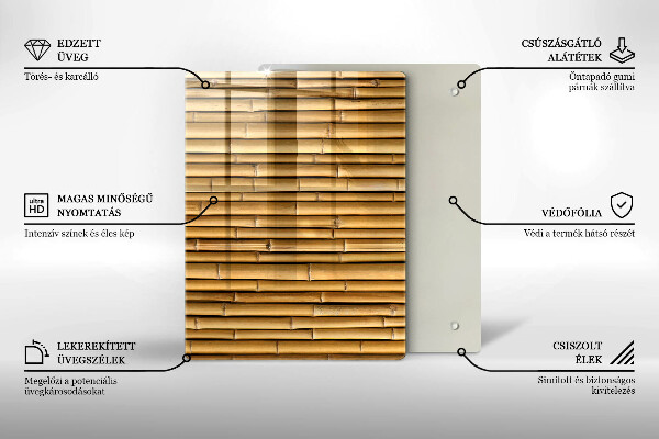 Tűzhely fedőlap Természet boho bambusz