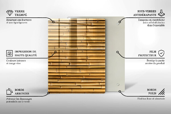 Tűzhely fedőlap Természet boho bambusz
