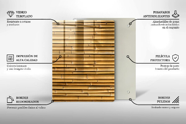 Tűzhely fedőlap Természet boho bambusz