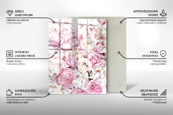 Tűzhely fedőlap Bazsarózsa csokor