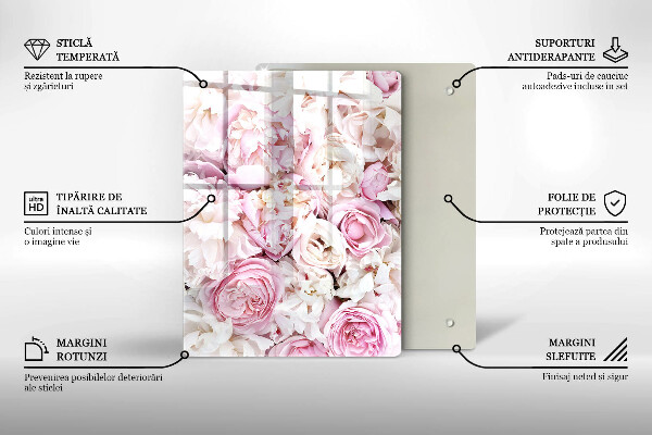 Tűzhely fedőlap Bazsarózsa csokor