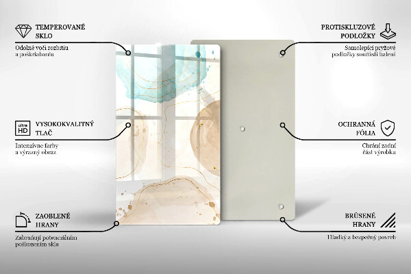 Tűzhely fedőlap Boho foltok és arany