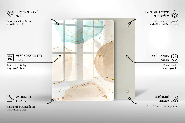 Tűzhely fedőlap Boho foltok és arany