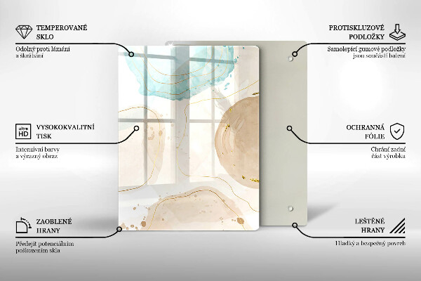 Tűzhely fedőlap Boho foltok és arany