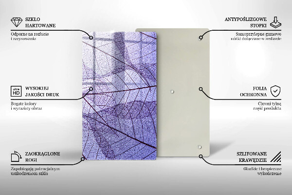 Tűzhely fedőlap Levelek erekkel