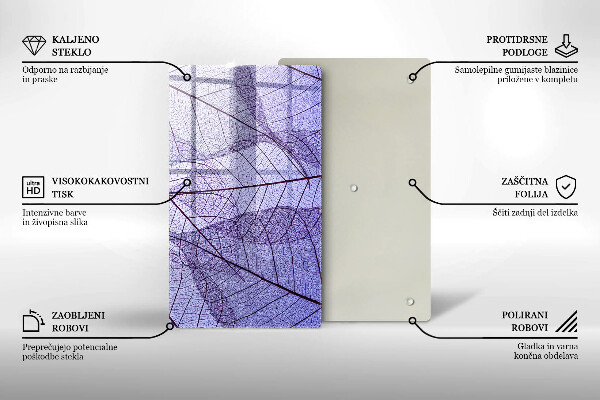 Tűzhely fedőlap Levelek erekkel