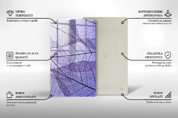 Tűzhely fedőlap Levelek erekkel