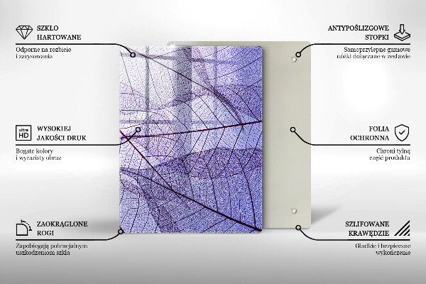 Tűzhely fedőlap Levelek erekkel