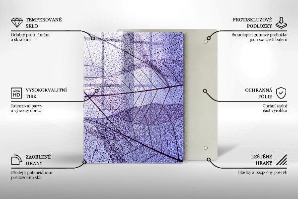 Tűzhely fedőlap Levelek erekkel