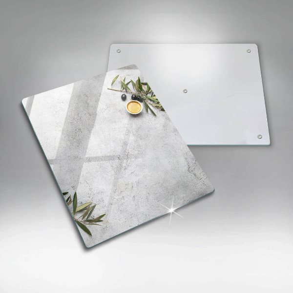 Tűzhely fedőlap Olajbogyó a betonon