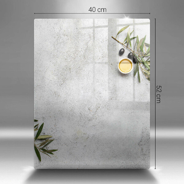 Tűzhely fedőlap Olajbogyó a betonon