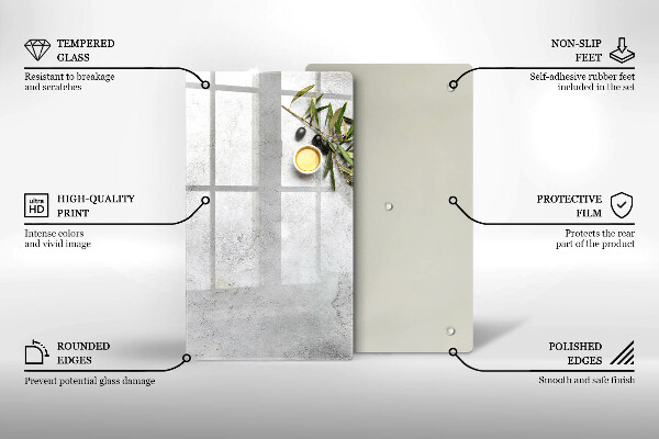 Tűzhely fedőlap Olajbogyó a betonon