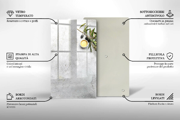 Tűzhely fedőlap Olajbogyó a betonon