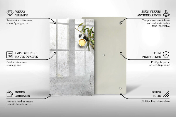 Tűzhely fedőlap Olajbogyó a betonon
