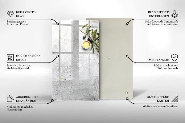 Tűzhely fedőlap Olajbogyó a betonon