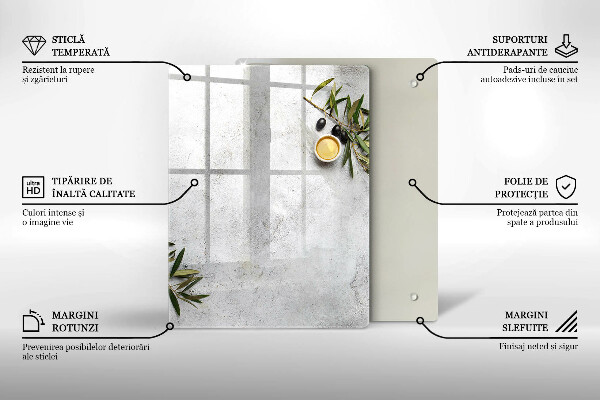 Tűzhely fedőlap Olajbogyó a betonon