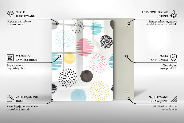 Tűzhely fedőlap Festett formák