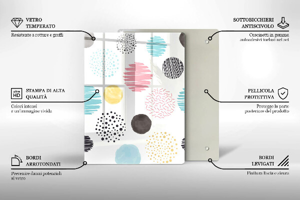 Tűzhely fedőlap Festett formák