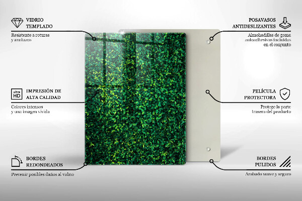 Tűzhely fedőlap Növény kis levelekkel