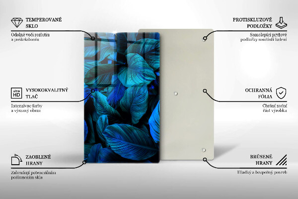 Tűzhely fedőlap Dzsungel növényzet levelei