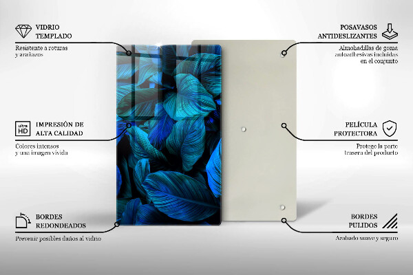 Tűzhely fedőlap Dzsungel növényzet levelei