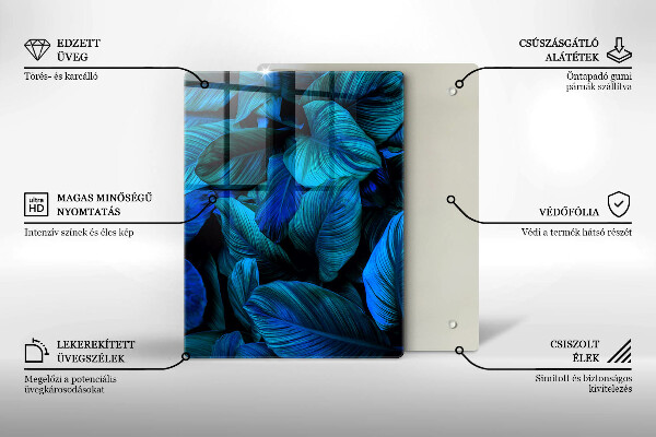 Tűzhely fedőlap Dzsungel növényzet levelei