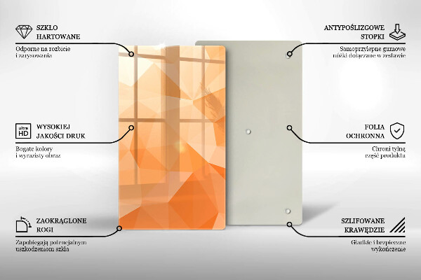 Tűzhely fedőlap Geometriai háttér