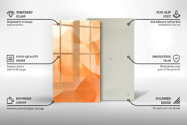 Tűzhely fedőlap Geometriai háttér